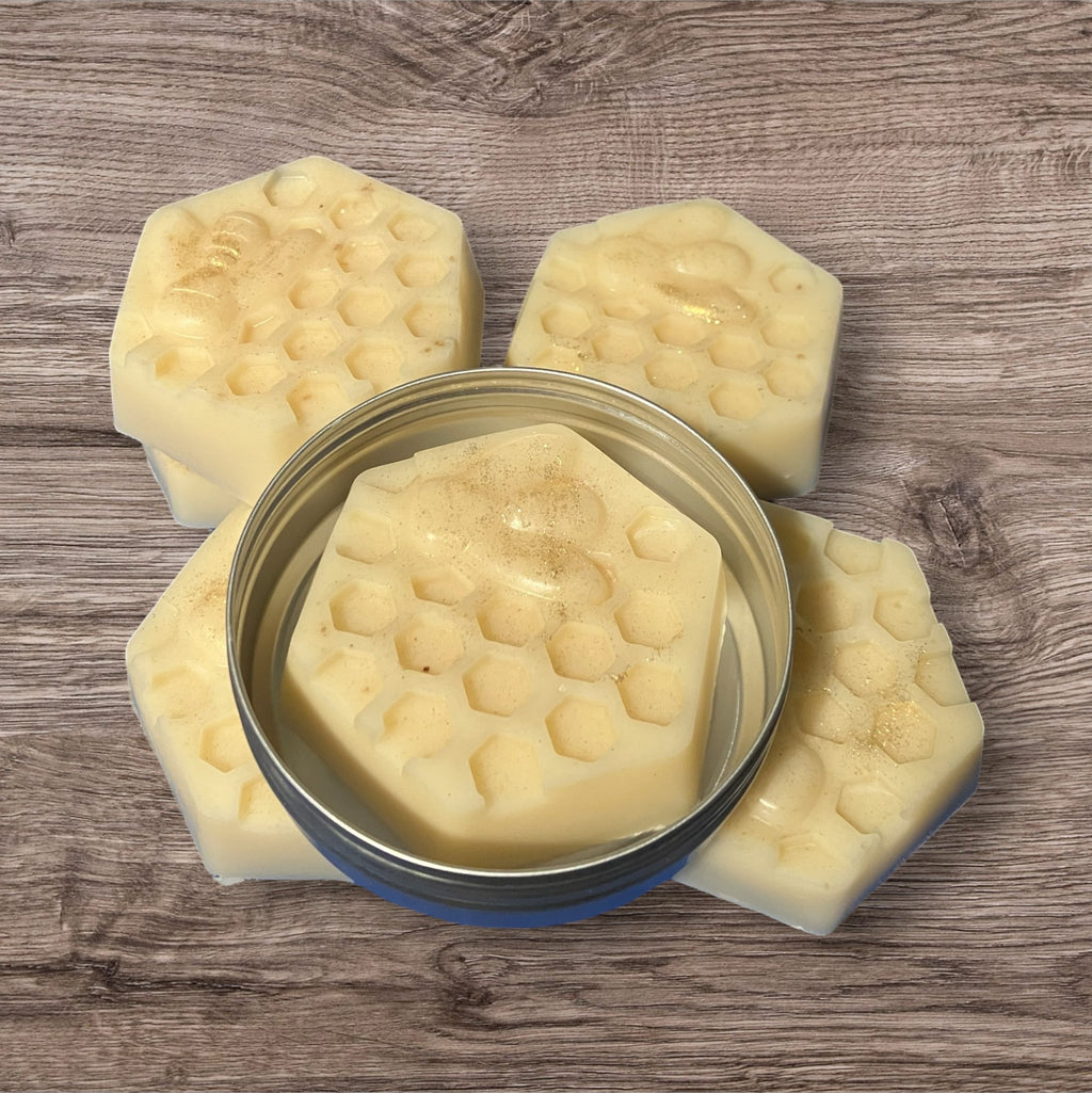 Honey and Shea Butter Cleansing Soap in Sweet Orange Essential Oil, Honey from our Hives