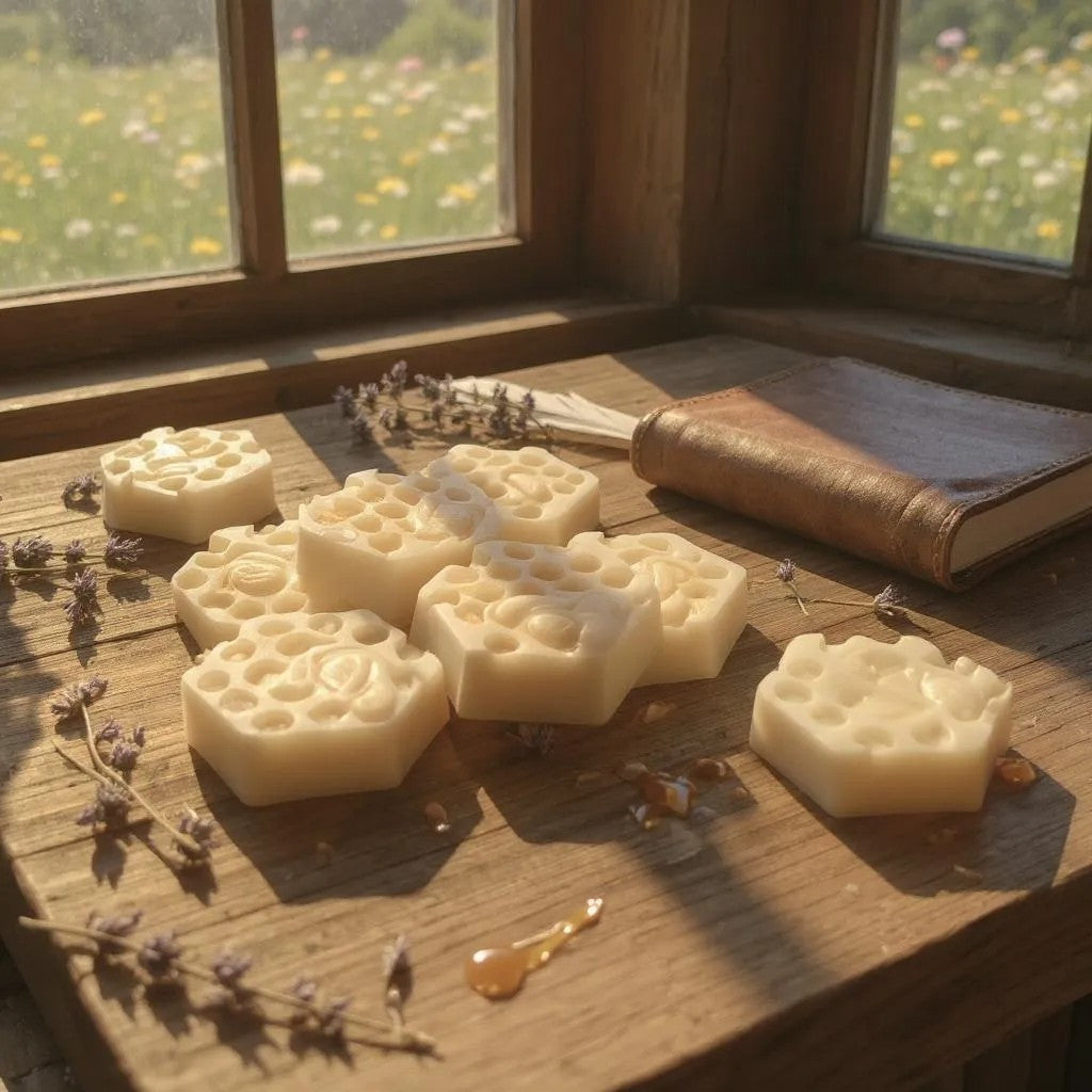 Honey and Shea Butter Relaxing Soap in Lavender and Lemon Essential Oils, Honey from our Hives